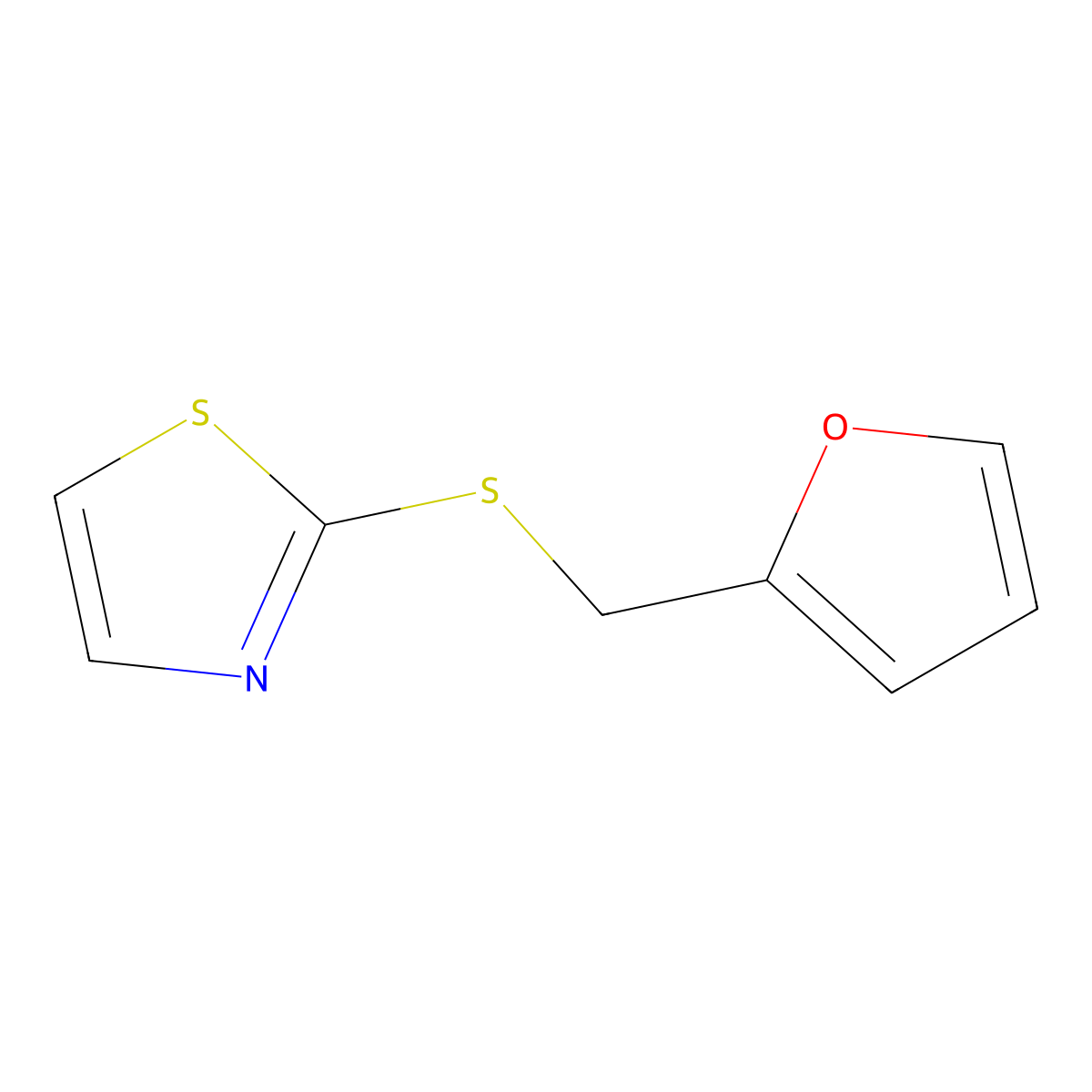 2-((Furan-2-ylmethyl)thio)thiazole molecular structure, CAS 176981-11-6