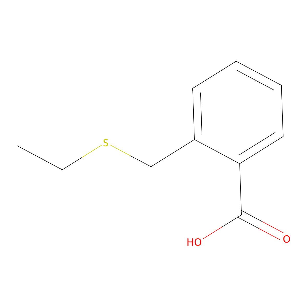 2-[(Ethylsulfanyl)methyl]benzoic acid molecular structure, CAS 176983-05-4