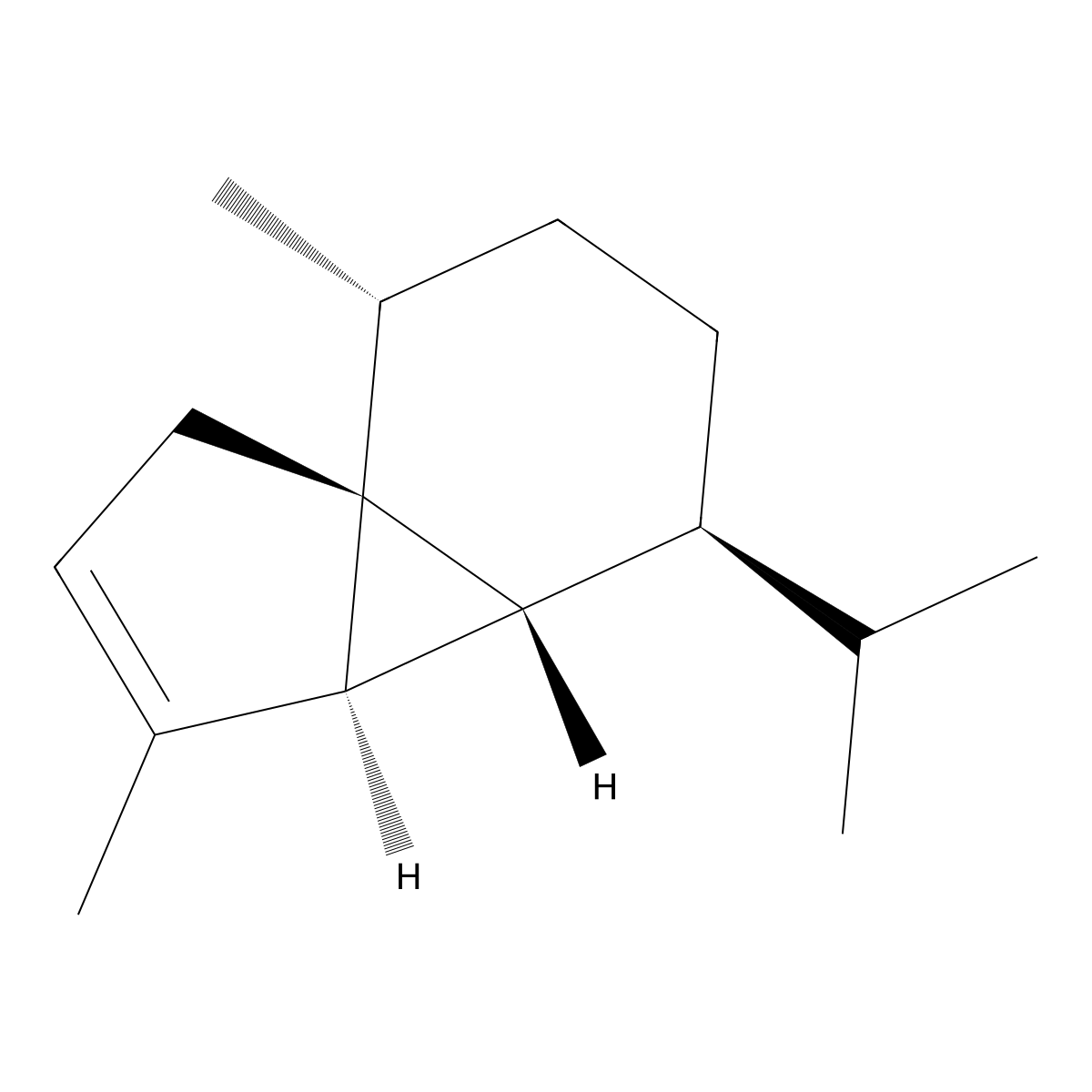 alpha-Cubebene molecular structure, CAS 17699-14-8