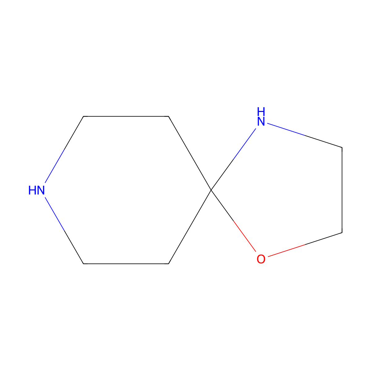 1-Oxa-4,8-diazaspiro[4.5]decane molecular structure, CAS 177-05-9