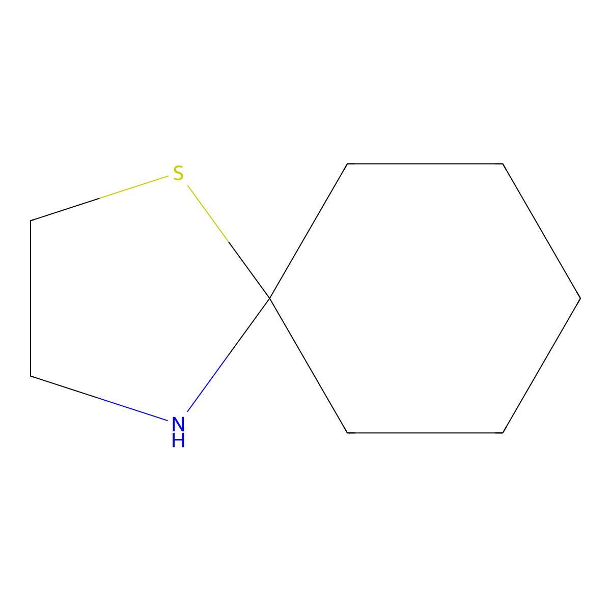 1-Thia-4-azaspiro[4.5]decane molecular structure, CAS 177-07-1