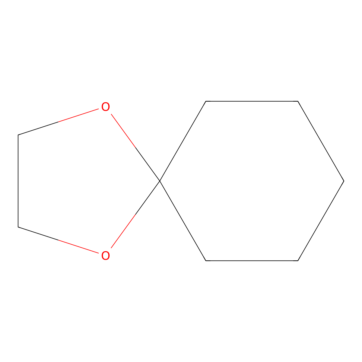 1,4-Dioxaspiro(4.5)decane molecular structure, CAS 177-10-6