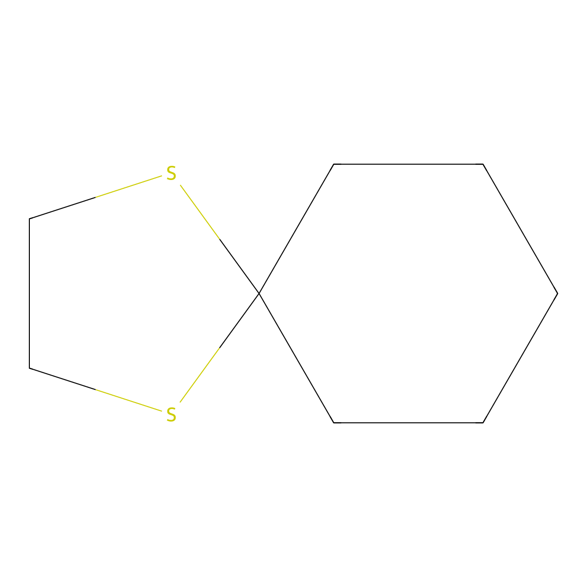 1,4-Dithiaspiro(4.5)decane molecular structure, CAS 177-16-2