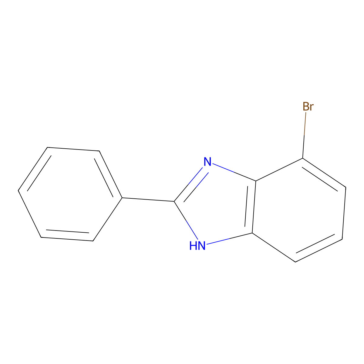 4-Bromo-2-phenyl-1H-benzo[d]imidazole molecular structure, CAS 1770-31-6