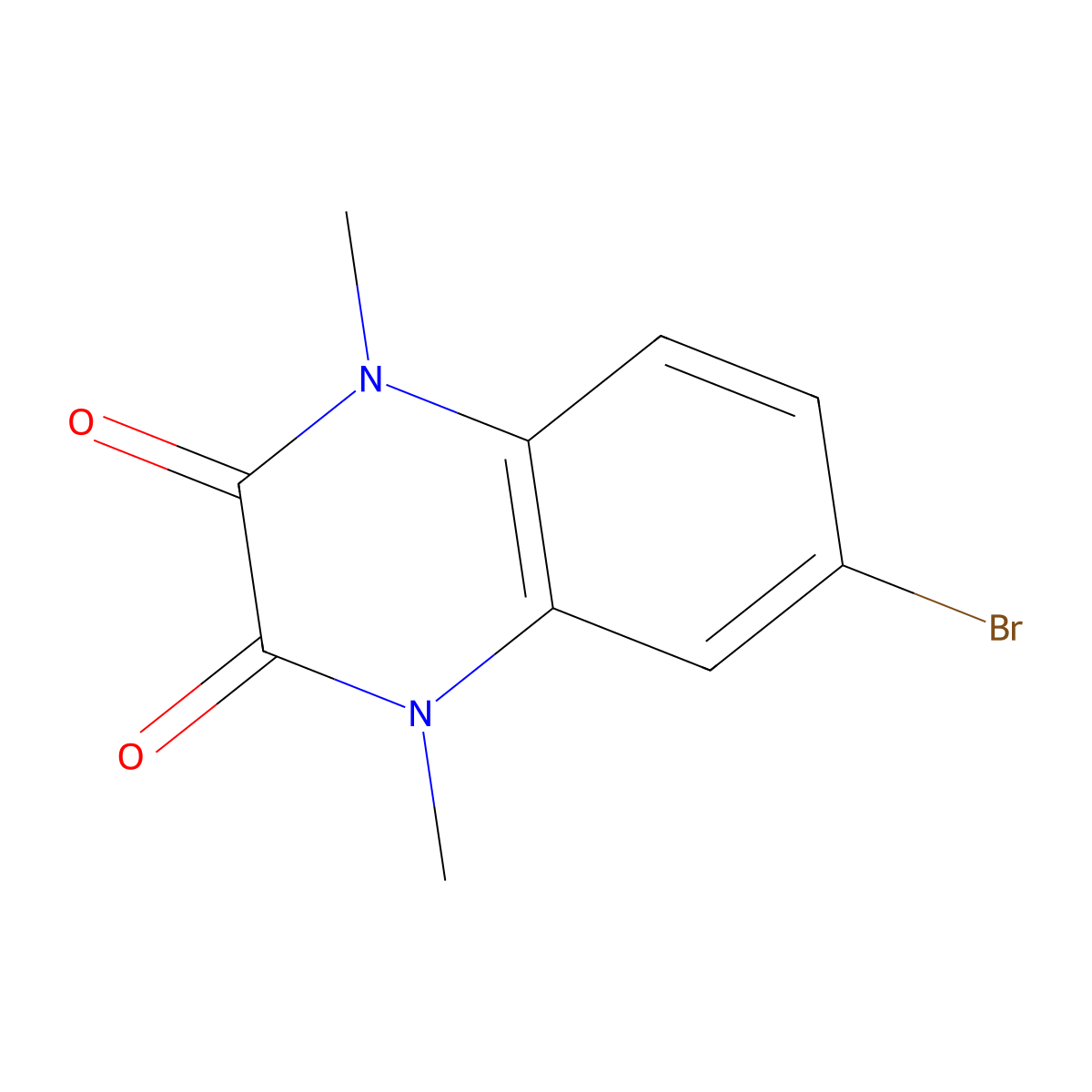 6-Bromo-1,4-dimethyl-1,4-dihydroquinoxaline-2,3-dione molecular structure, CAS 1770-36-1