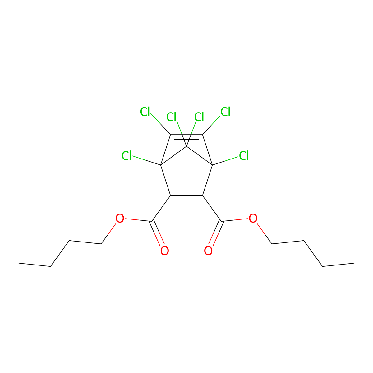 Dibutyl chlorendate molecular structure, CAS 1770-80-5