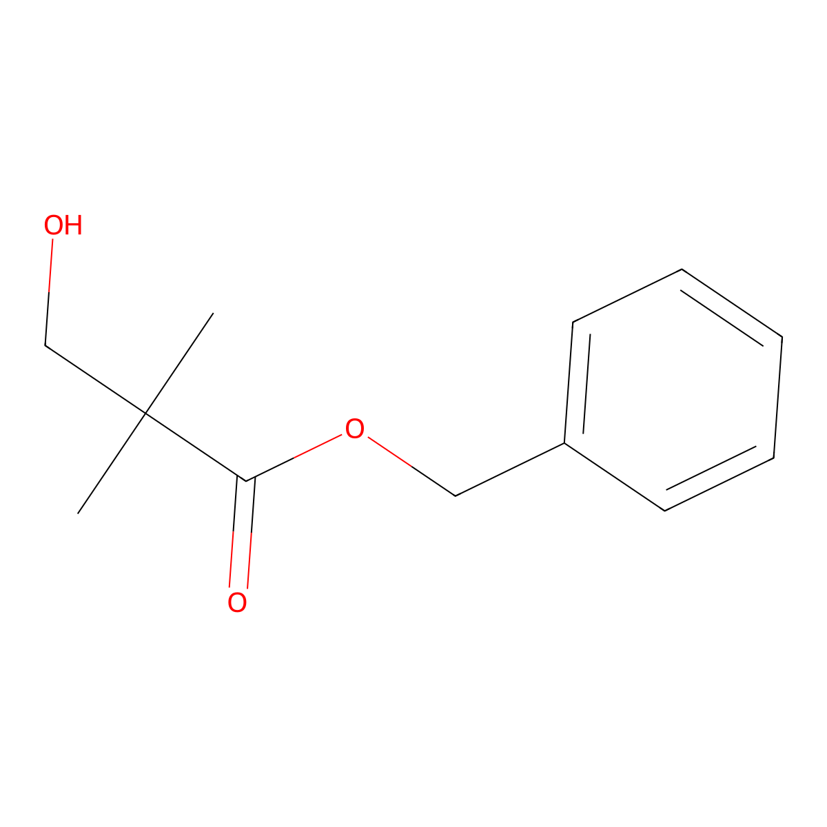 Benzyl 3-hydroxy-2,2-dimethylpropanoate molecular structure, CAS 17701-61-0