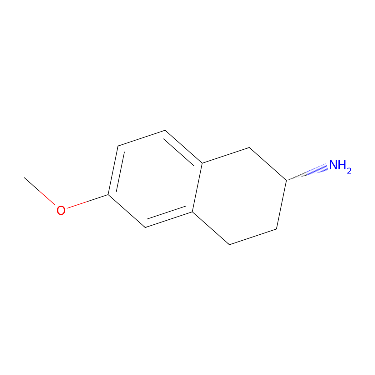 (2R)-6-Methoxy-1,2,3,4-tetrahydronaphthalen-2-amine molecular structure, CAS 177017-68-4