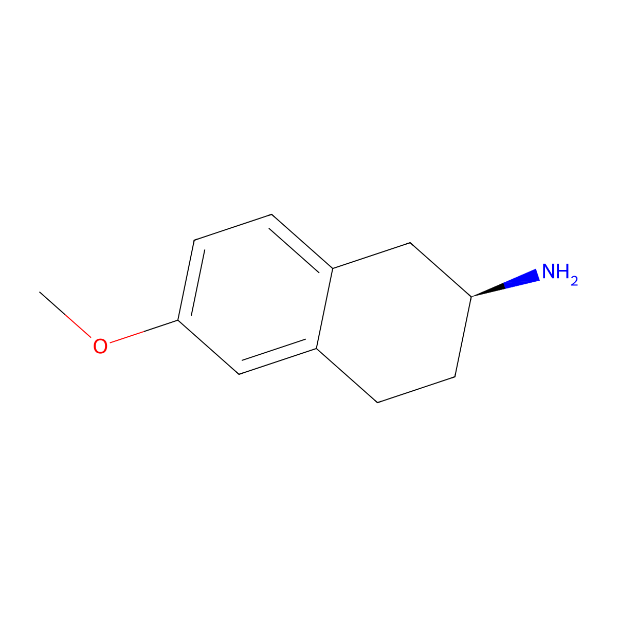 (2S)-6-Methoxy-1,2,3,4-tetrahydronaphthalen-2-amine molecular structure, CAS 177017-69-5