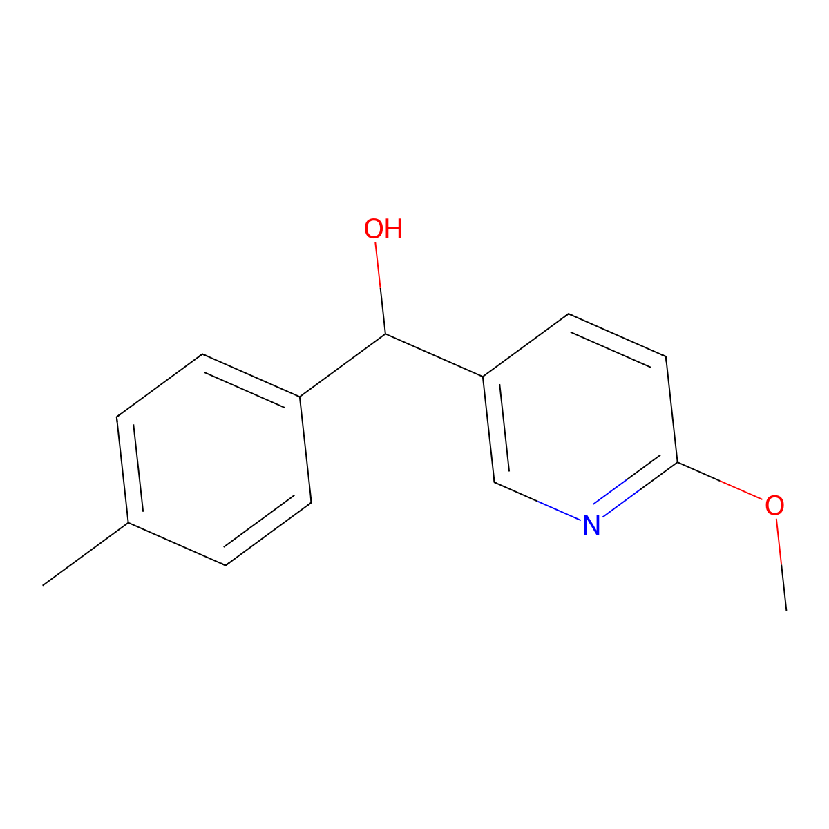6-Methoxy-alpha-(4-methylphenyl)-3-pyridinemethanol molecular structure, CAS 1770175-95-5