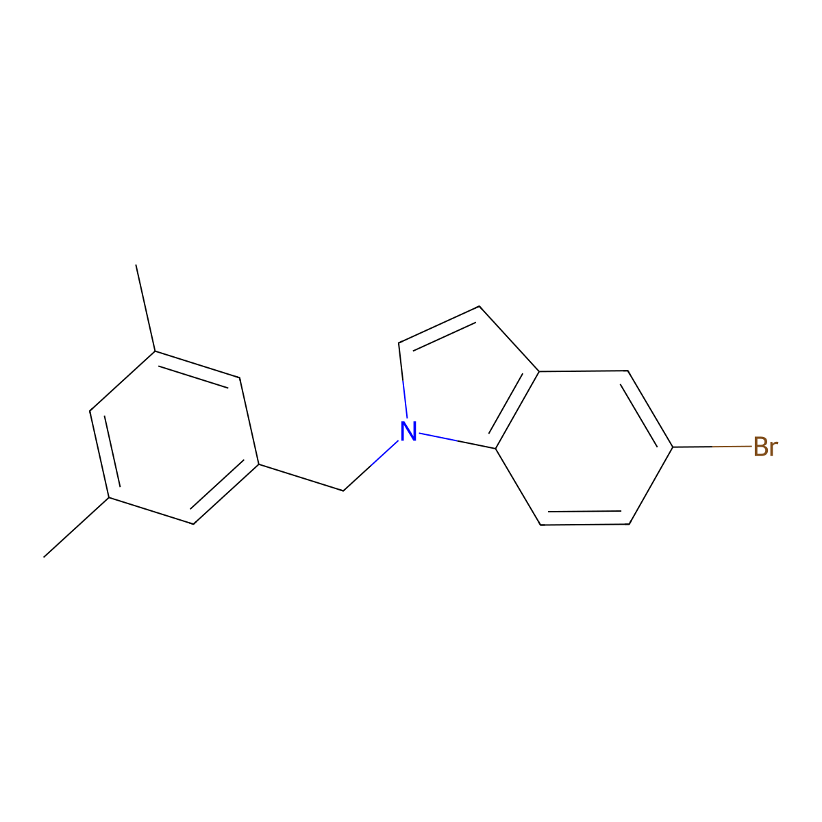 5-bromo-1-[(3,5-dimethylphenyl)methyl]-1H-indole molecular structure, CAS 1770193-85-5
