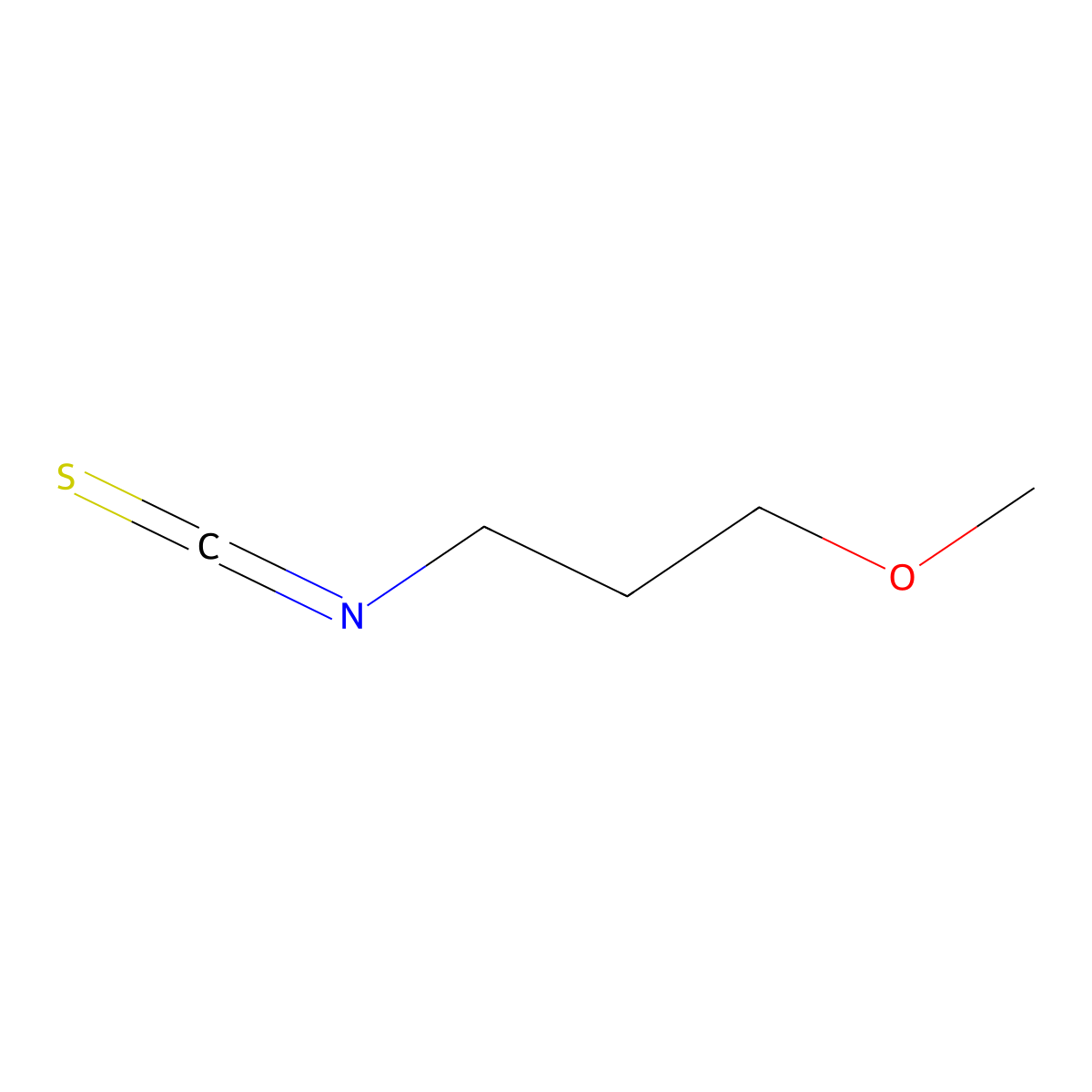3-Methoxypropyl isothiocyanate molecular structure, CAS 17702-11-3