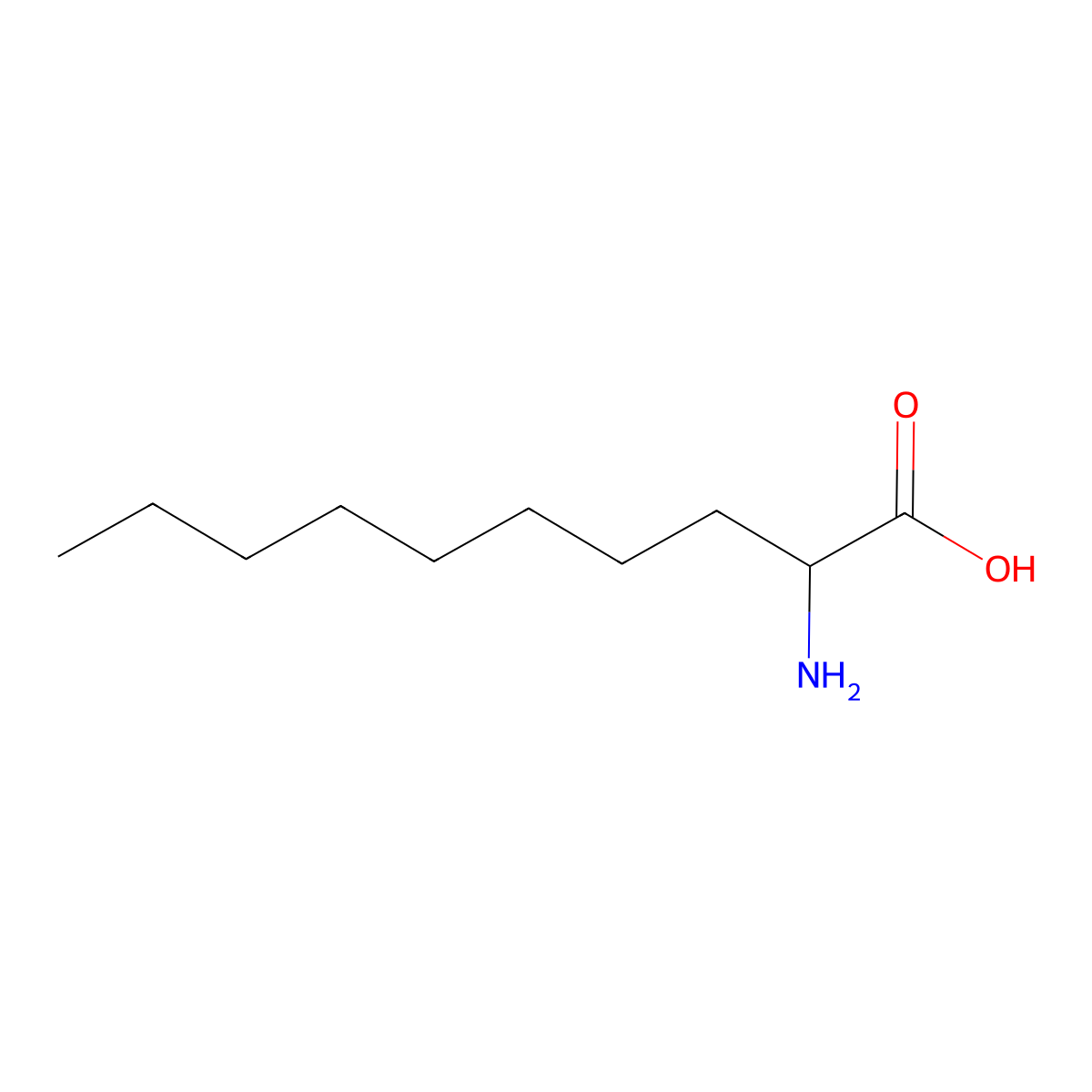 2-Amino-decanoic acid molecular structure, CAS 17702-88-4