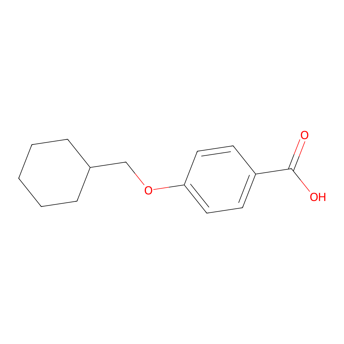 4-(Cyclohexylmethoxy)benzoic acid molecular structure, CAS 177025-66-0