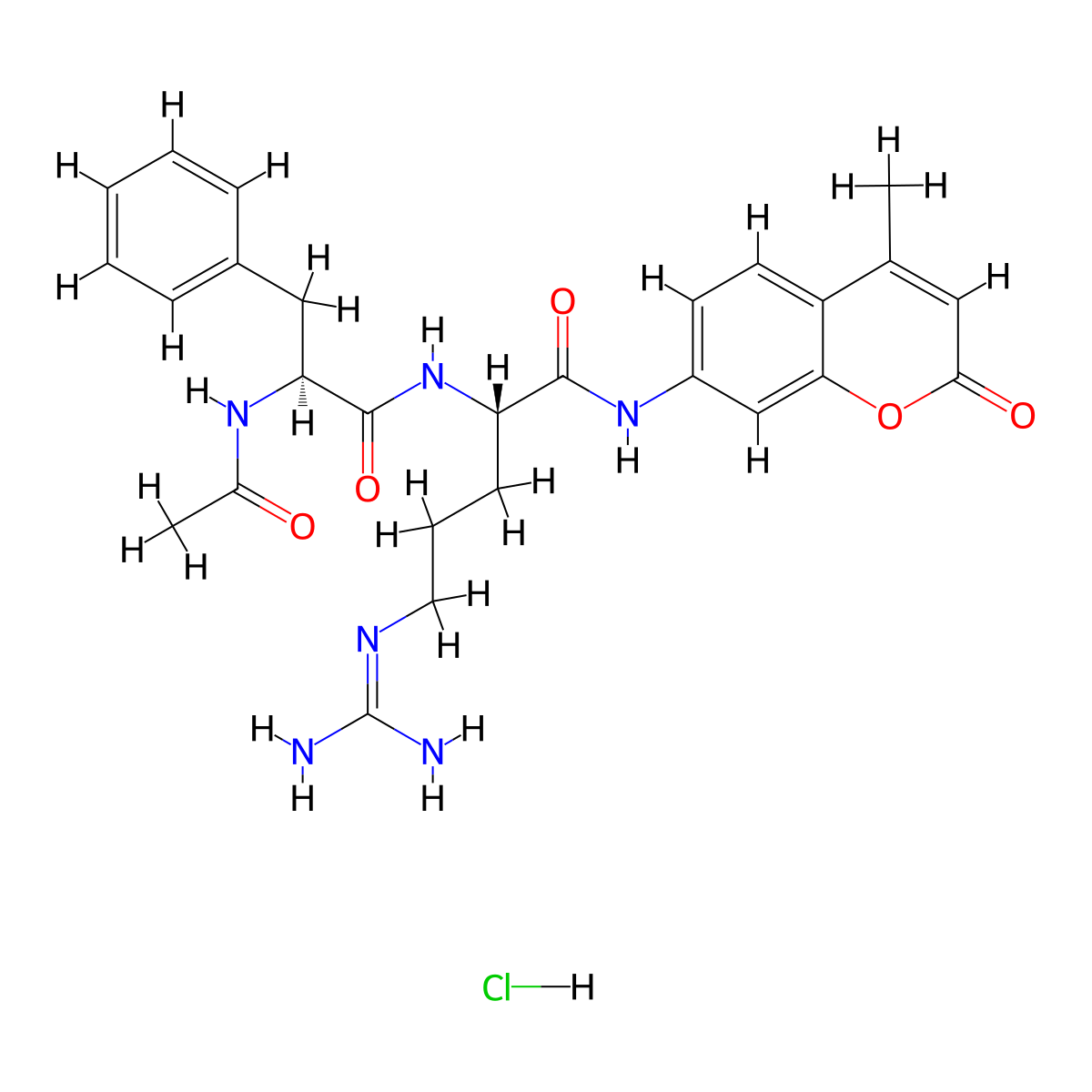 Ac-Phe-Arg-AMC HCl molecular structure, CAS 177028-04-5