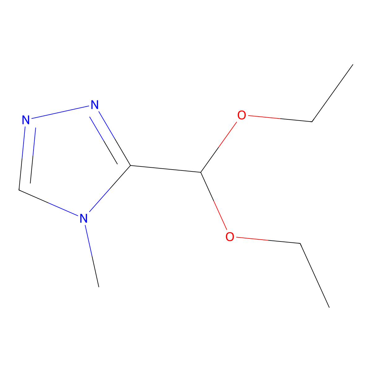 3-(Diethoxymethyl)-4-methyl-4H-1,2,4-triazole molecular structure, CAS 177028-49-8