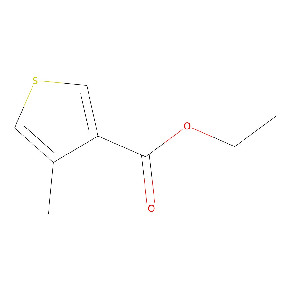 Ethyl 4-methylthiophene-3-carboxylate molecular structure, CAS 177032-11-0