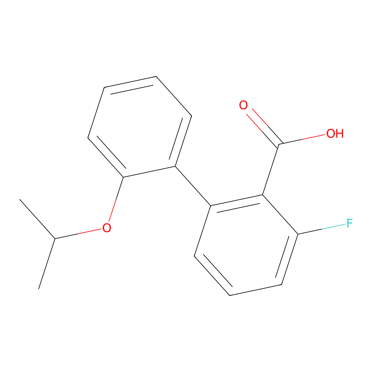 3-Fluoro-2'-(1-methylethoxy)[1,1'-biphenyl]-2-carboxylic acid molecular structure, CAS 1770327-46-2