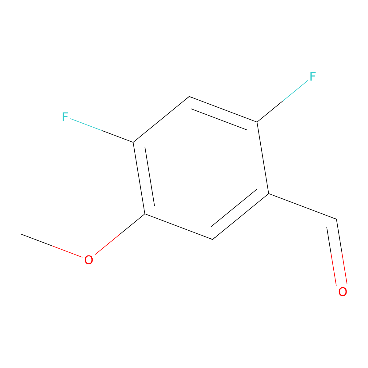 2,4-Difluoro-5-methoxybenzaldehyde molecular structure, CAS 177034-25-2