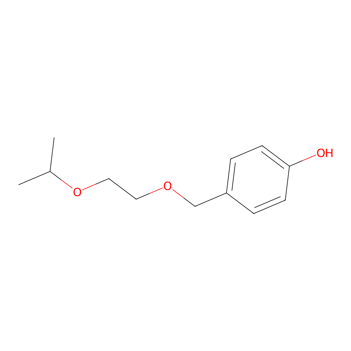 4-((2-Isopropoxyethoxy)methyl)phenol molecular structure, CAS 177034-57-0