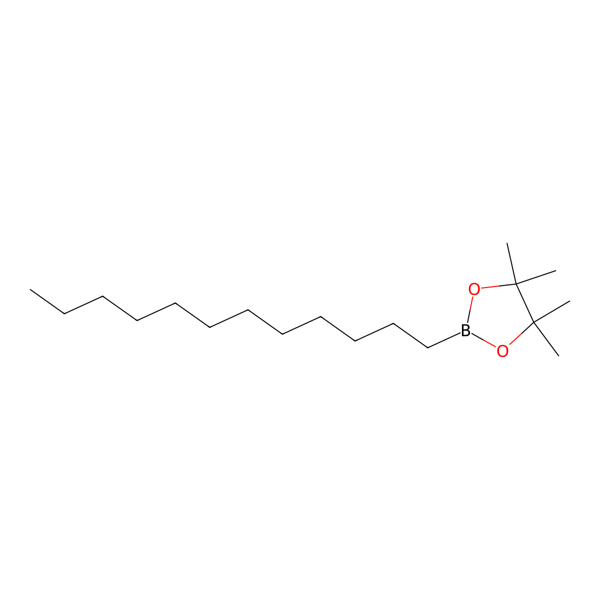 2-Dodecyl-4,4,5,5-tetramethyl-1,3,2-dioxaborolane molecular structure, CAS 177035-82-4