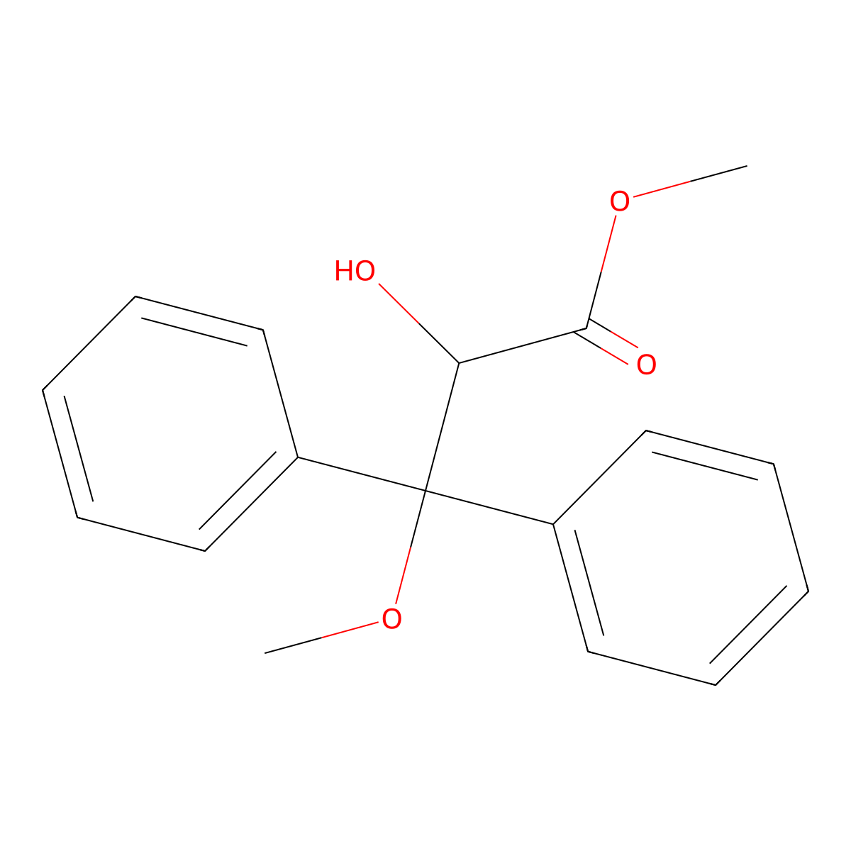 Methyl (2S)-2-hydroxy-3-methoxy-3,3-diphenylpropanoate molecular structure, CAS 177036-78-1