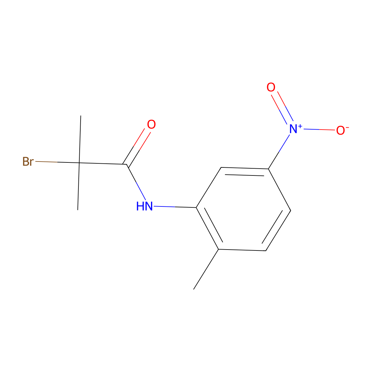 2-Bromo-2-methyl-N-(2-methyl-5-nitrophenyl)propanamide molecular structure, CAS 1770517-01-5