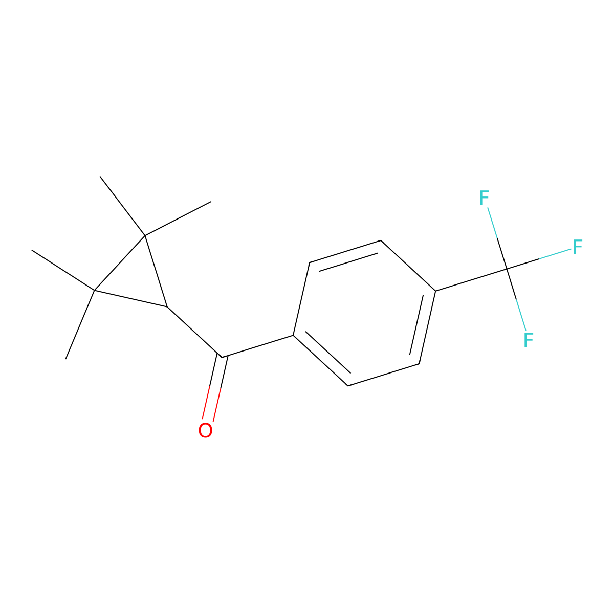 (2,2,3,3-Tetramethylcyclopropyl)[4-(trifluoromethyl)phenyl]methanone molecular structure, CAS 1770553-97-3
