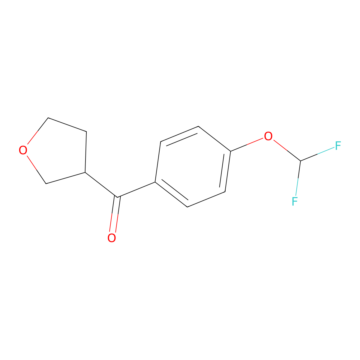 3-[4-(Difluoromethoxy)benzoyl]oxolane molecular structure, CAS 1770612-21-9