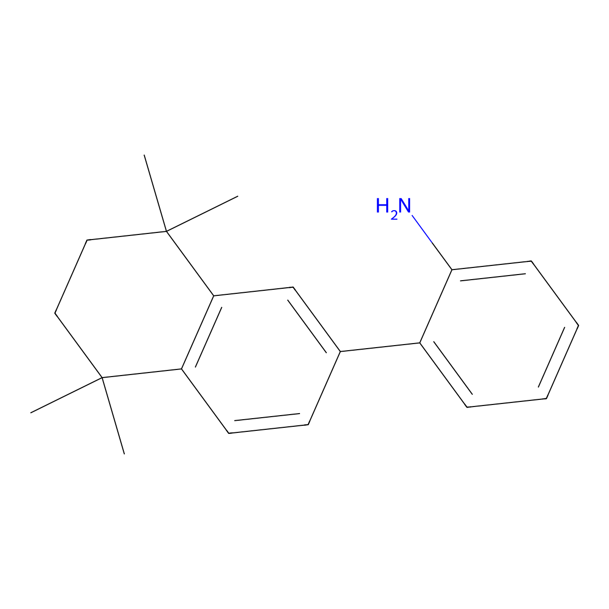 2-(5,6,7,8-Tetrahydro-5,5,8,8-tetramethyl-2-naphthalenyl)benzenamine molecular structure, CAS 1770676-22-6