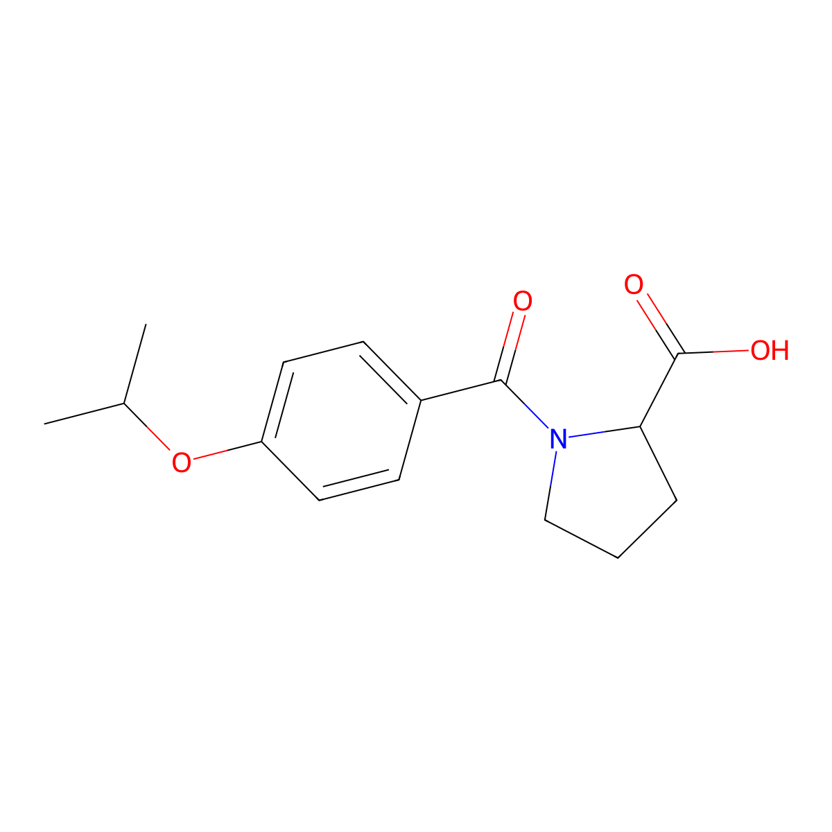 1-(4-Isopropoxybenzoyl)pyrrolidine-2-carboxylic acid molecular structure, CAS 1770751-65-9