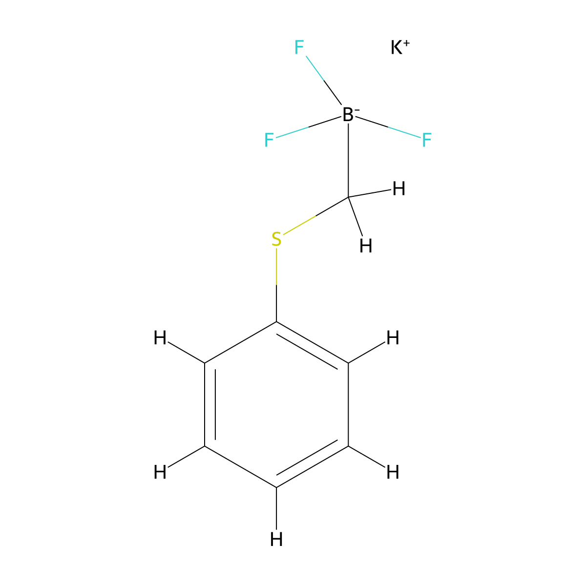 Potassium trifluoro[(phenylsulfanyl)methyl]boranuide molecular structure, CAS 1770793-98-0