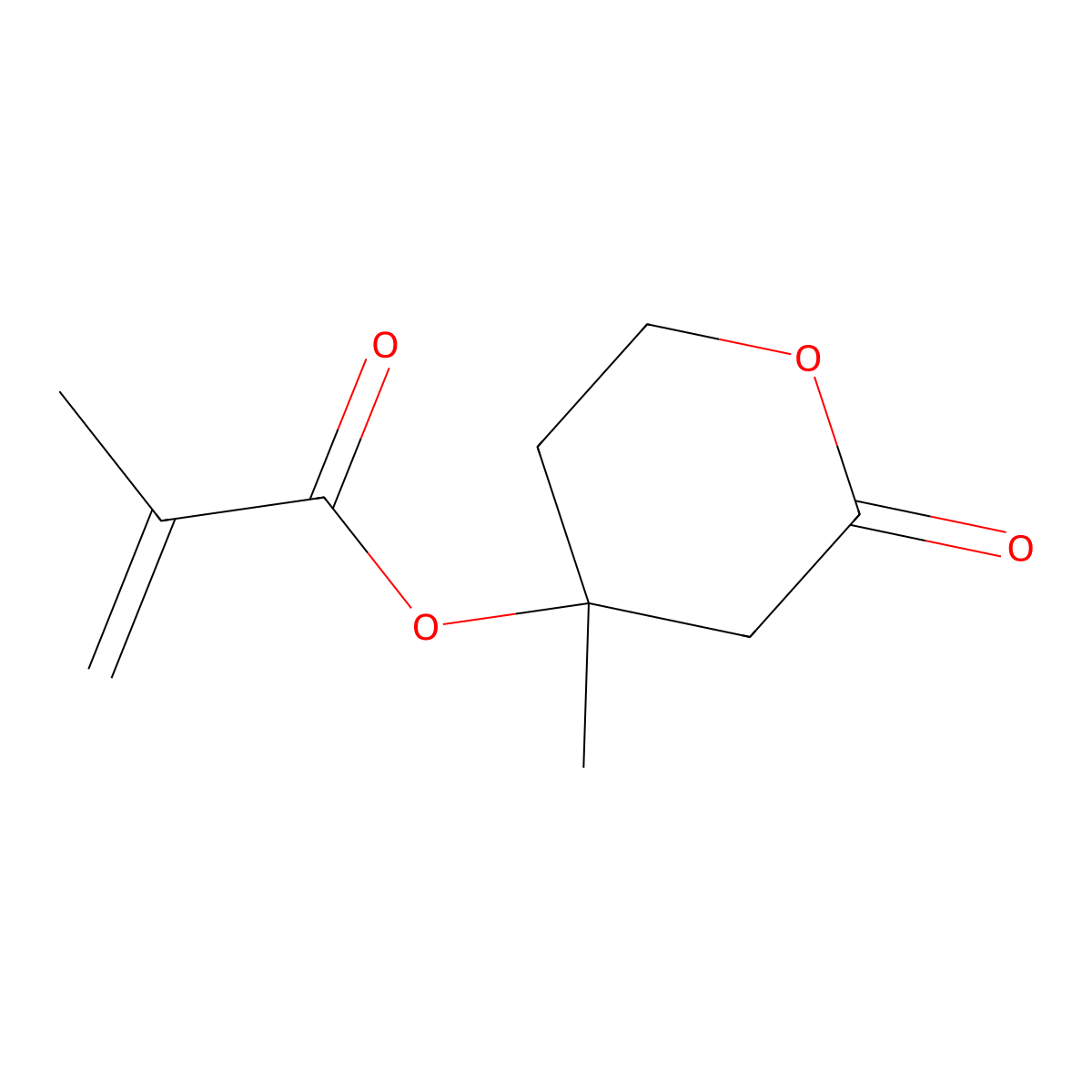 Mevalonic Lactone Methacrylate molecular structure, CAS 177080-66-9