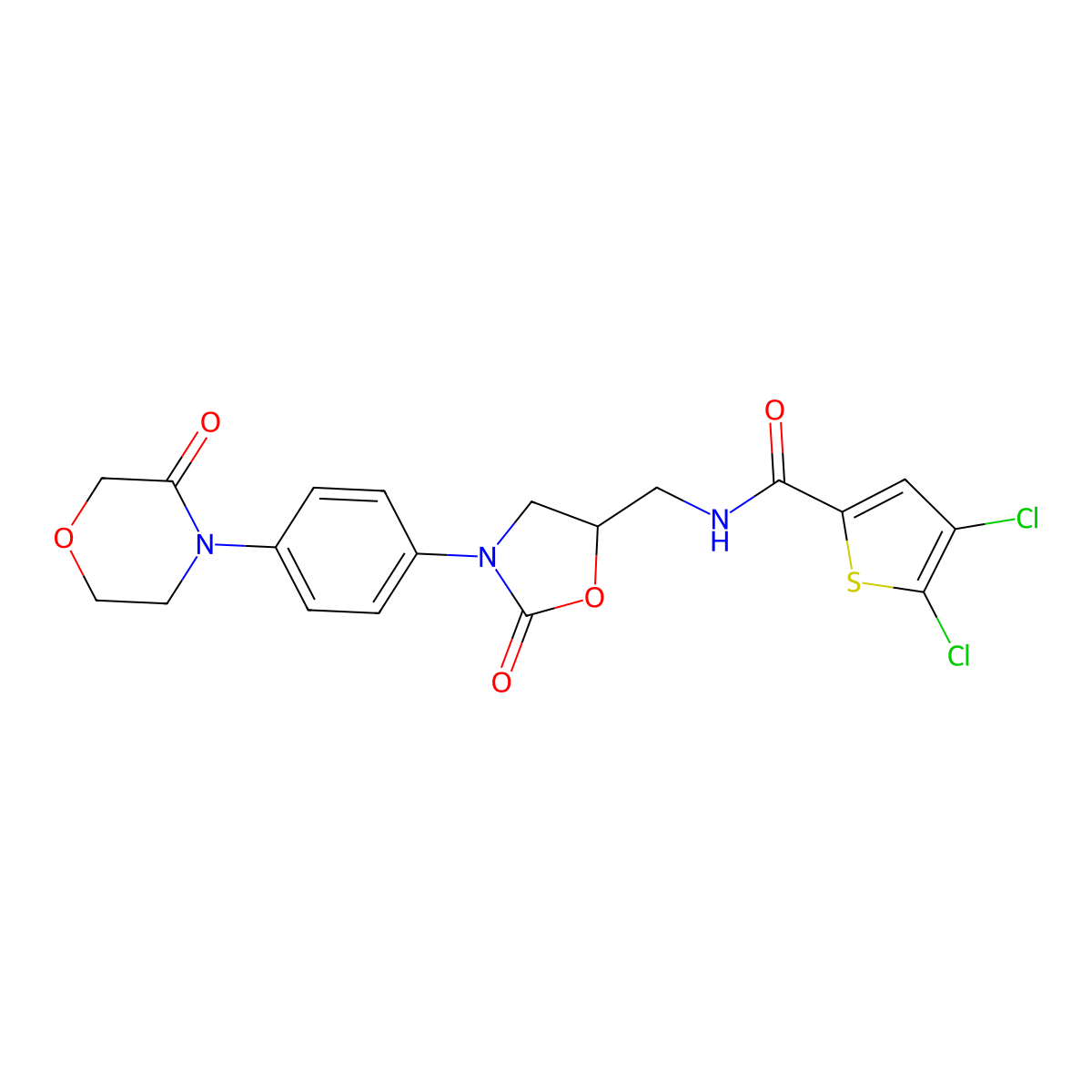 4-Chlororivaroxaban molecular structure, CAS 1770812-37-7