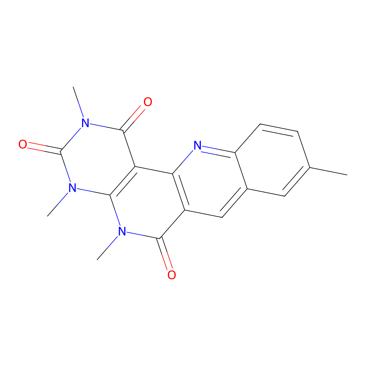 4,6,8,14-Tetramethyl-4,6,8,18-tetrazatetracyclo[8.8.0.02,7.012,17]octadeca-1(10),2(7),11,13,15,17-hexaene-3,5,9-trione molecular structure, CAS 177082-67-6