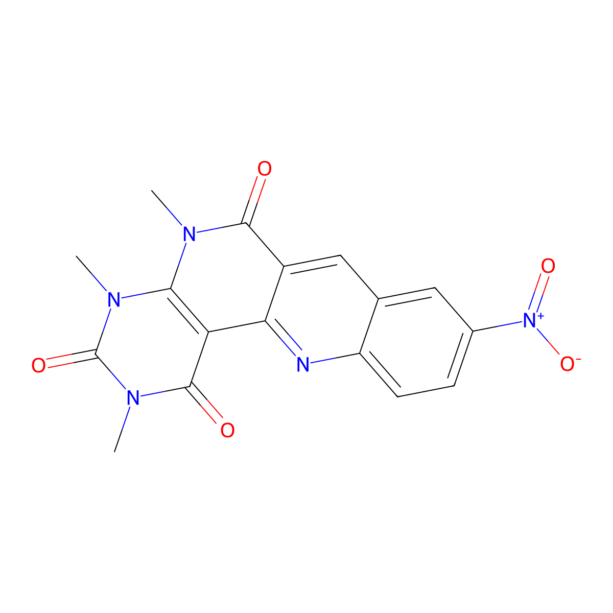 4,6,8-Trimethyl-14-nitro-4,6,8,18-tetrazatetracyclo[8.8.0.02,7.012,17]octadeca-1(10),2(7),11,13,15,17-hexaene-3,5,9-trione molecular structure, CAS 177082-71-2