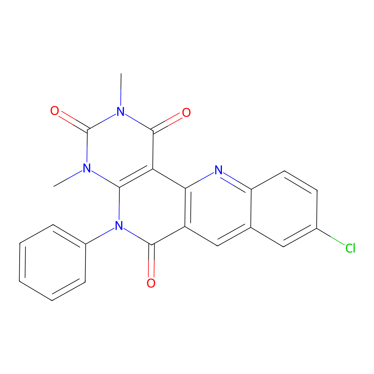 14-Chloro-4,6-dimethyl-8-phenyl-4,6,8,18-tetrazatetracyclo[8.8.0.02,7.012,17]octadeca-1(10),2(7),11,13,15,17-hexaene-3,5,9-trione molecular structure, CAS 177082-75-6
