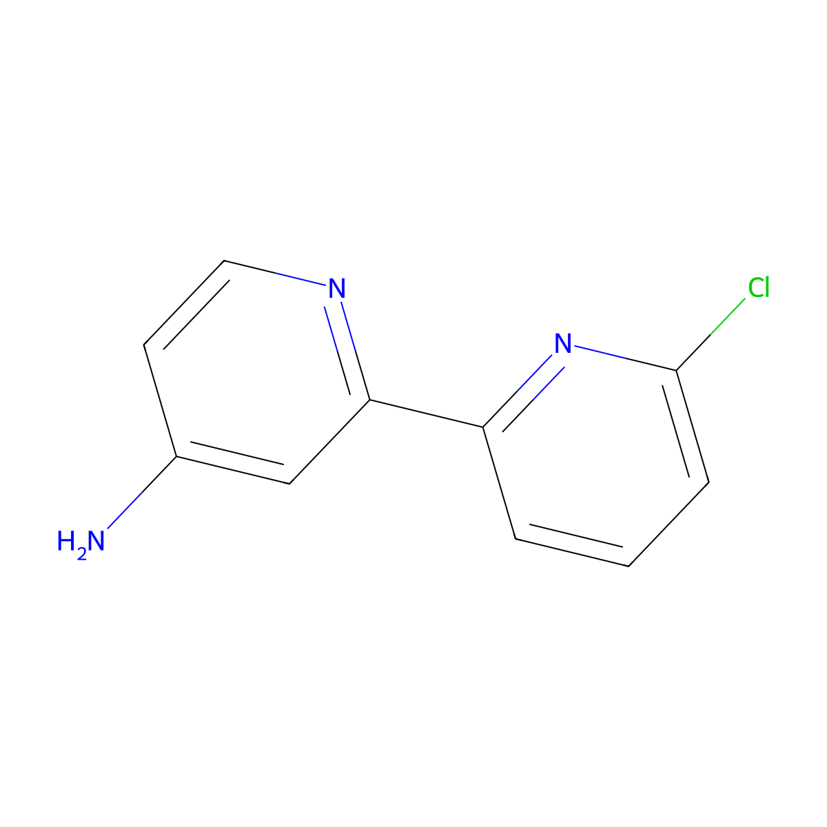 4-Amino-6'-chloro-2,2'-bipyridine molecular structure, CAS 177087-60-4