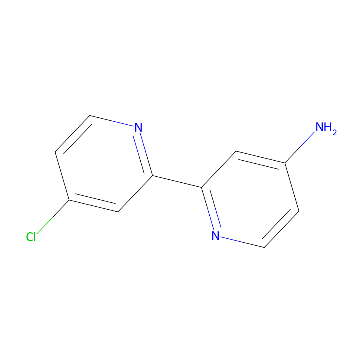 4-Amino-4'-chloro-2,2'-bipyridine molecular structure, CAS 177087-61-5