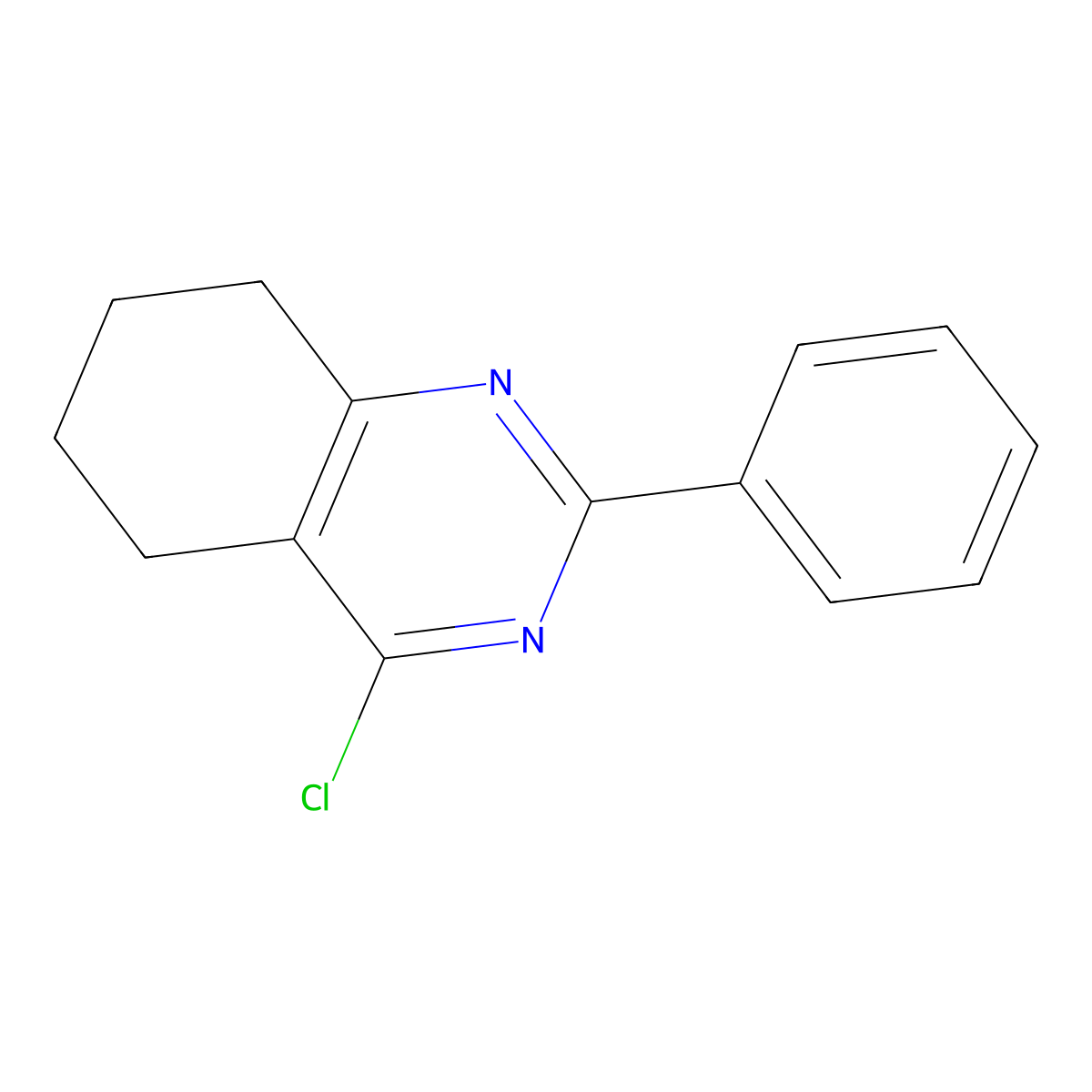 4-Chloro-2-phenyl-5,6,7,8-tetrahydroquinazoline molecular structure, CAS 17709-79-4