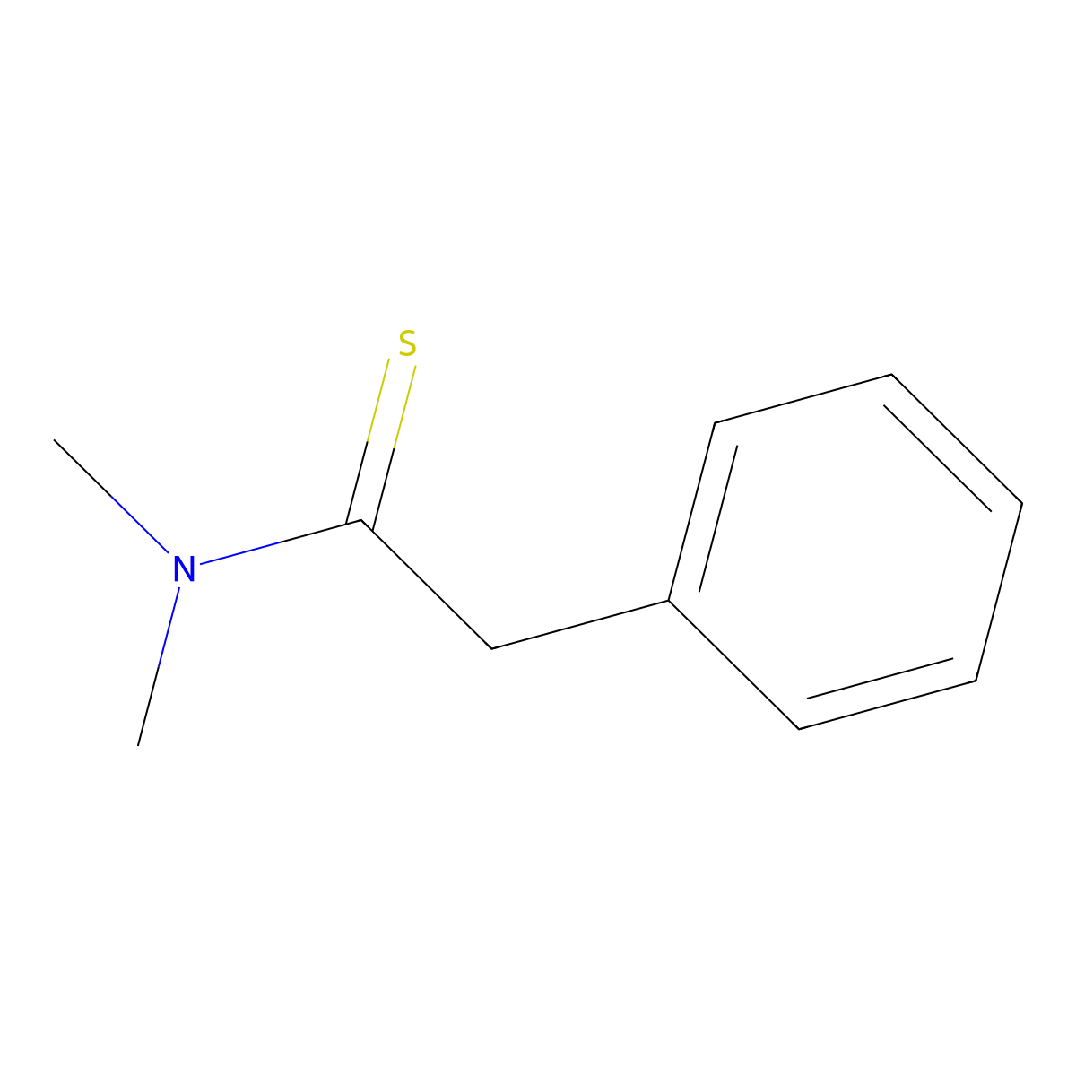 N,N-Dimethyl-2-phenylethanethioamide molecular structure, CAS 17709-95-4