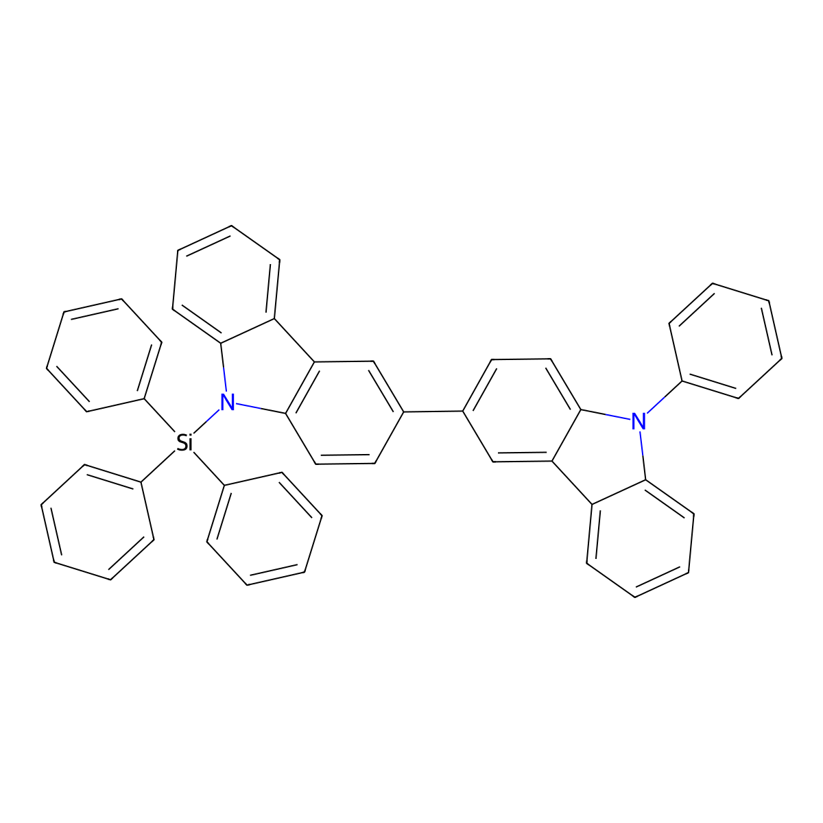 9-Phenyl-9'-(triphenylsilyl)-9H,9'H-3,3'-bicarbazole molecular structure, CAS 1770916-57-8