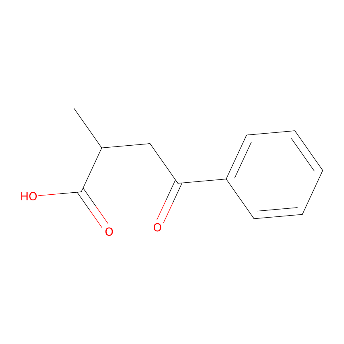 2-Methyl-4-oxo-4-phenylbutanoic acid molecular structure, CAS 1771-65-9