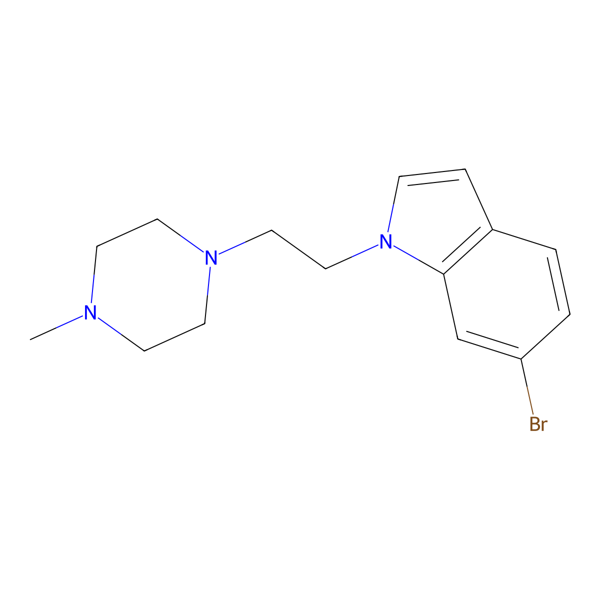 6-bromo-1-[2-(4-methylpiperazin-1-yl)ethyl]-1H-indole molecular structure, CAS 1771112-27-6