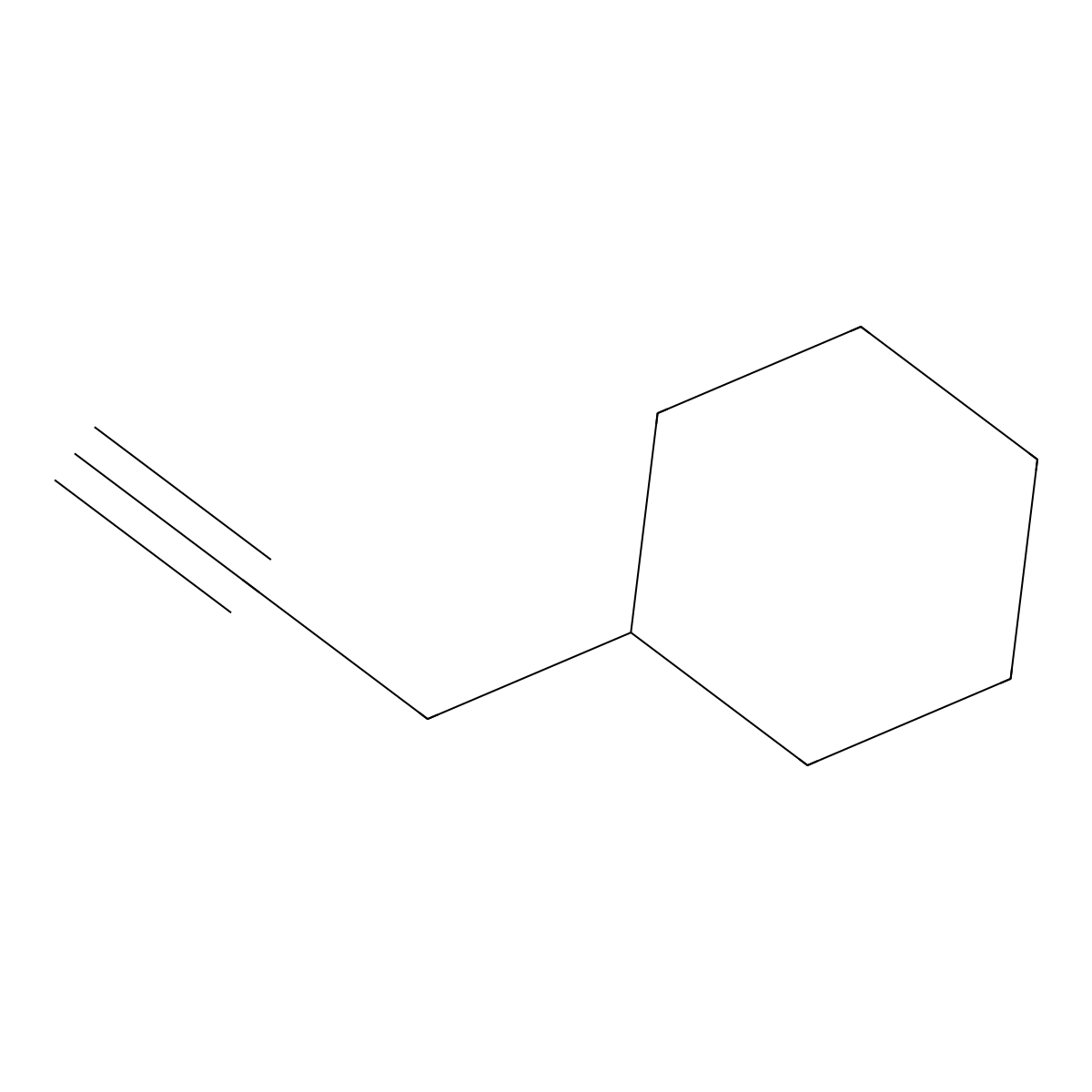 (Prop-2-yn-1-yl)cyclohexane molecular structure, CAS 17715-00-3
