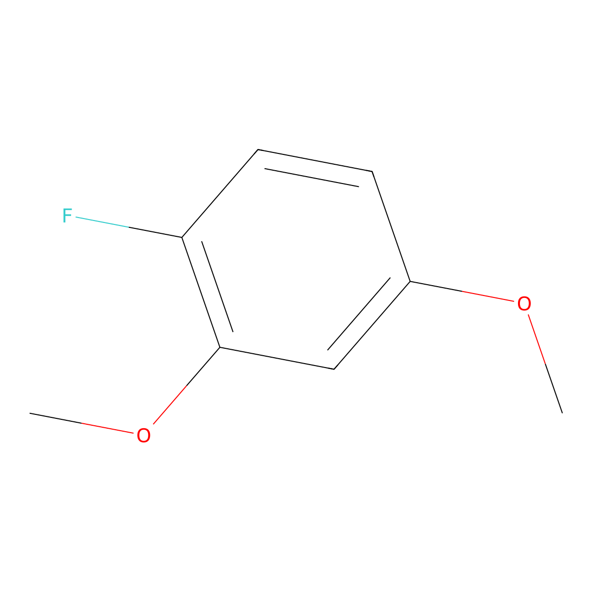 1-Fluoro-2,4-dimethoxybenzene molecular structure, CAS 17715-70-7