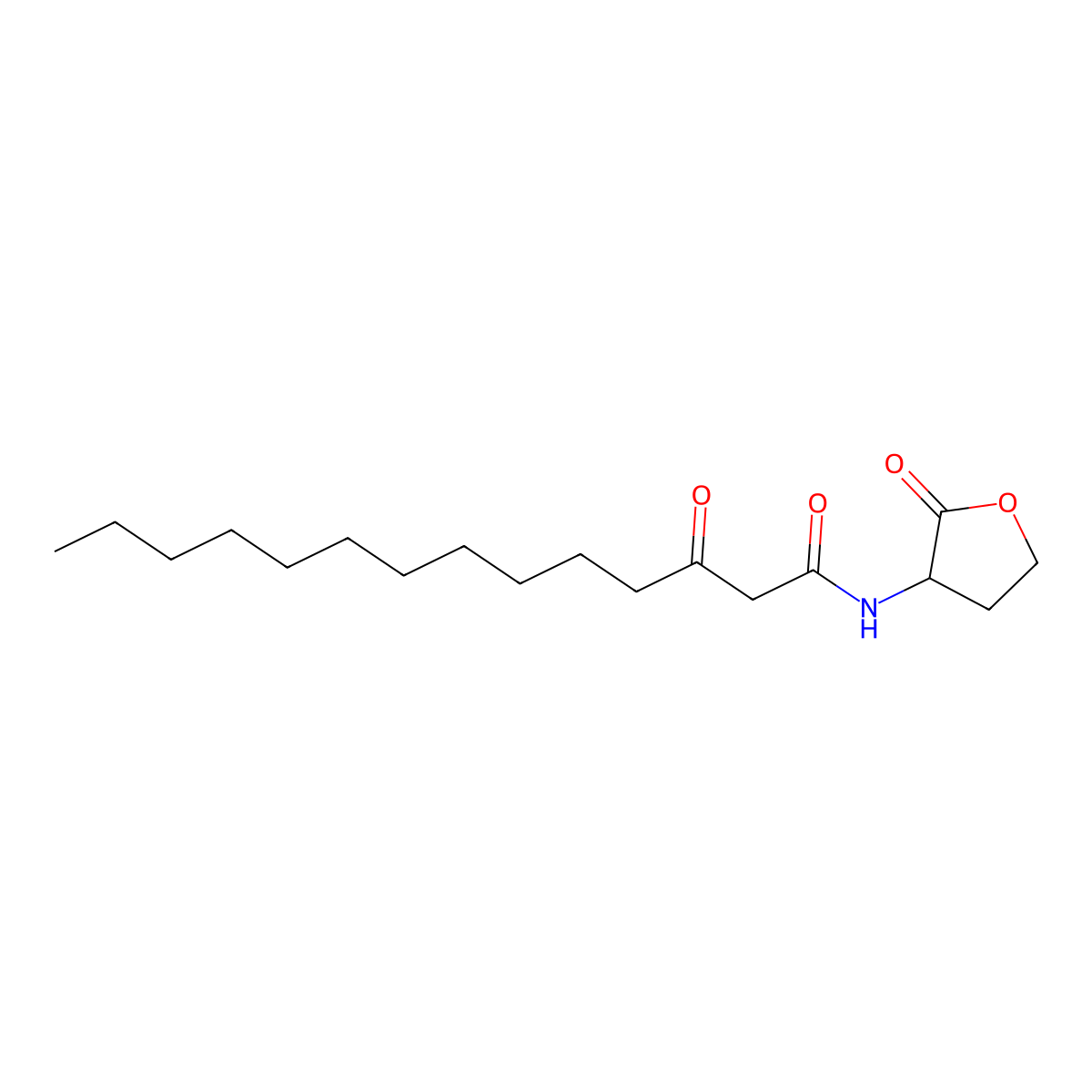 N-(3-Oxotetradecanoyl)-L-homoserine lactone molecular structure, CAS 177158-19-9
