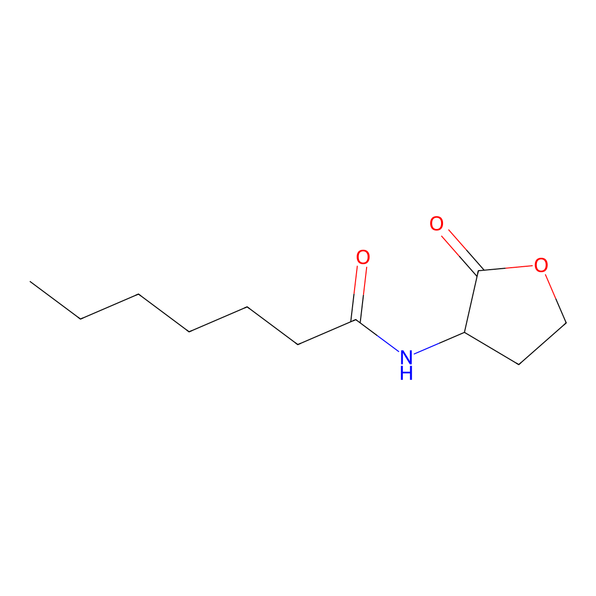 N-Heptanoylhomoserine lactone molecular structure, CAS 177158-20-2