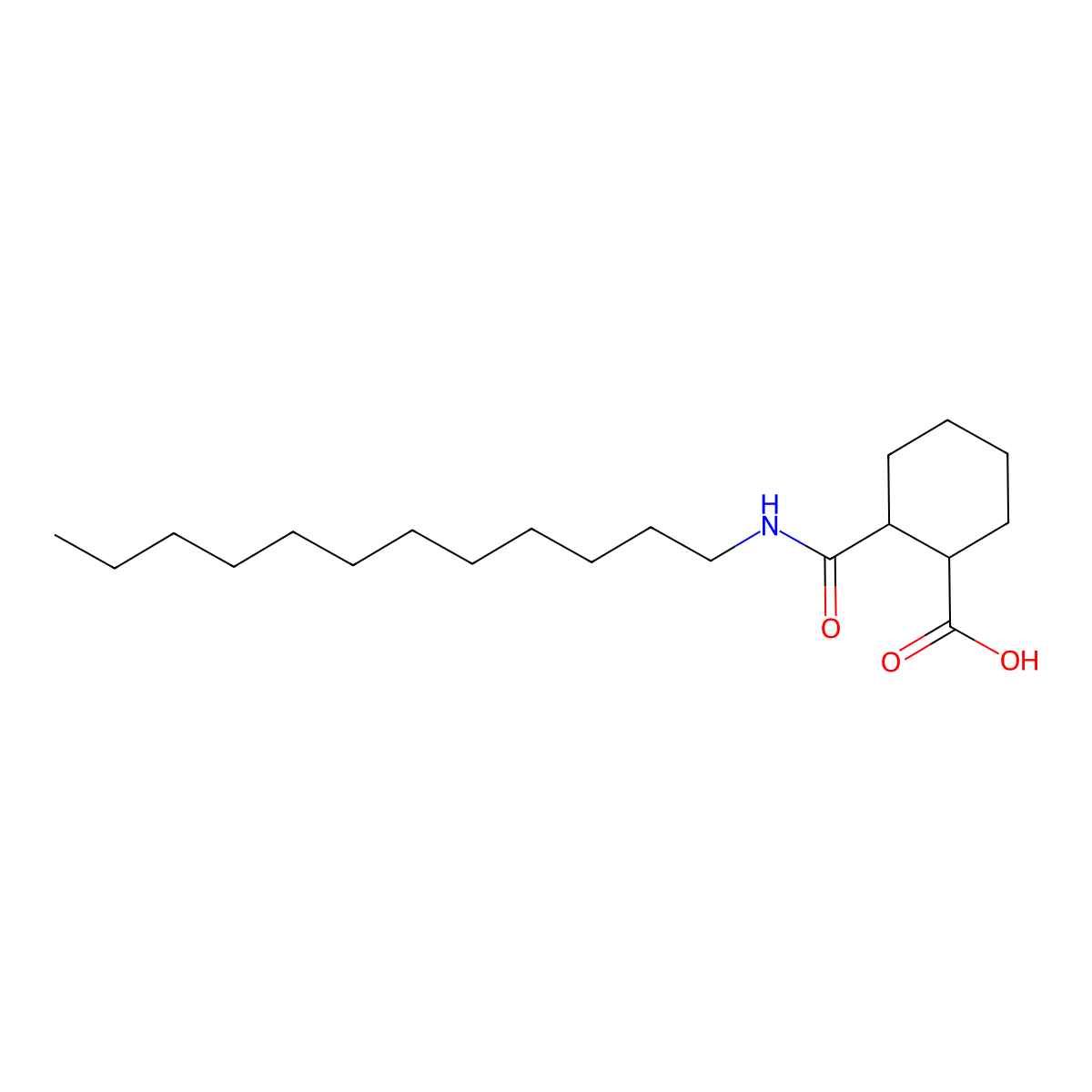 Cis-N-(dodecyl)hexahydrophthalamic acid molecular structure, CAS 17716-11-9