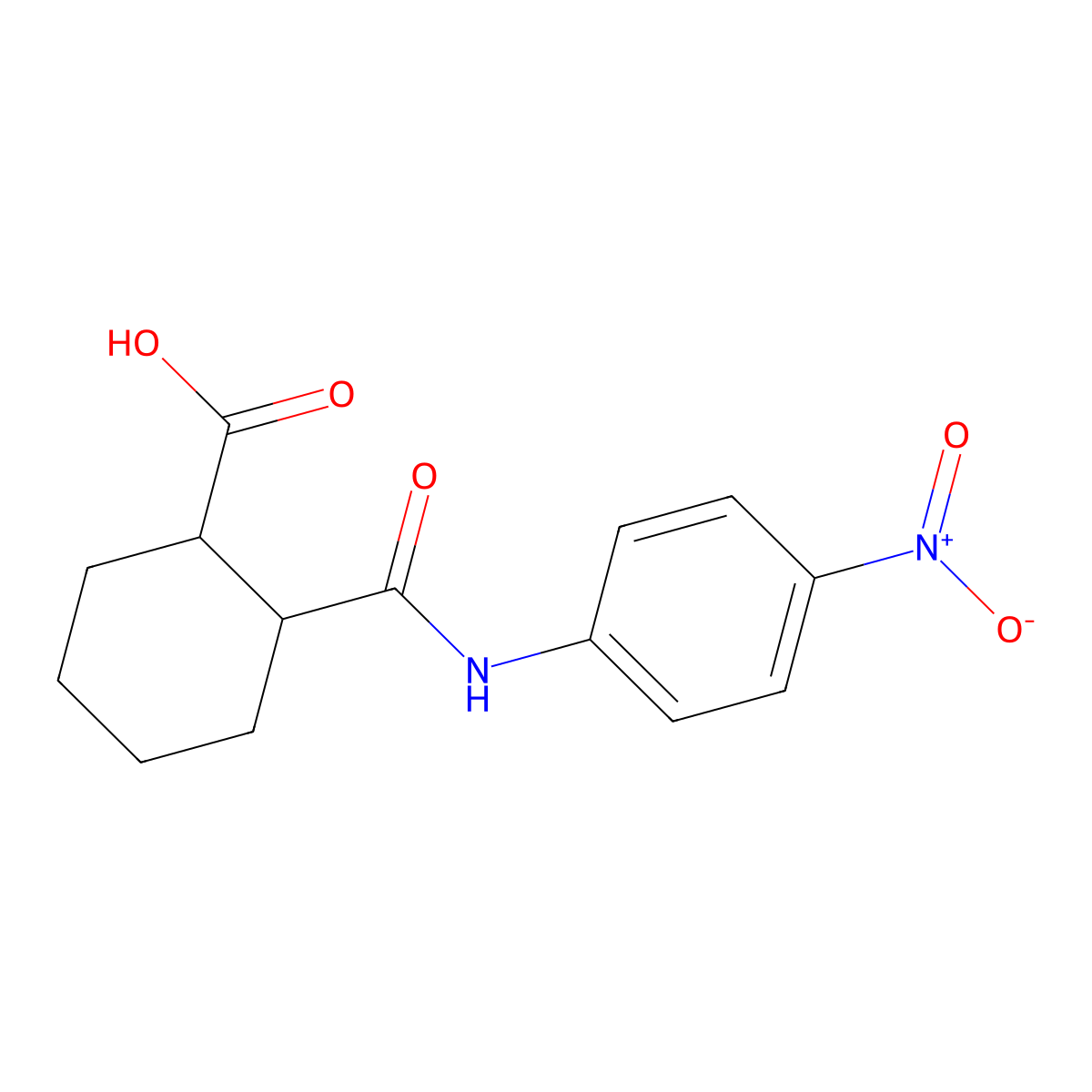 Cis-hexahydro-N-(4-nitrophenyl)phthalamic acid molecular structure, CAS 17716-19-7